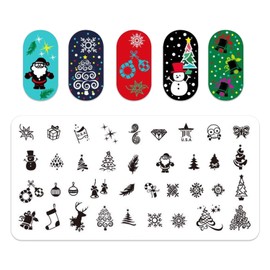 Nail Stamping Plate Christmas, DANNEASY 6 Pieces Nail Stamp Nail Art Stencils Holiday Nail Template Plate Manicure Stamping Kit (Fancy Series)