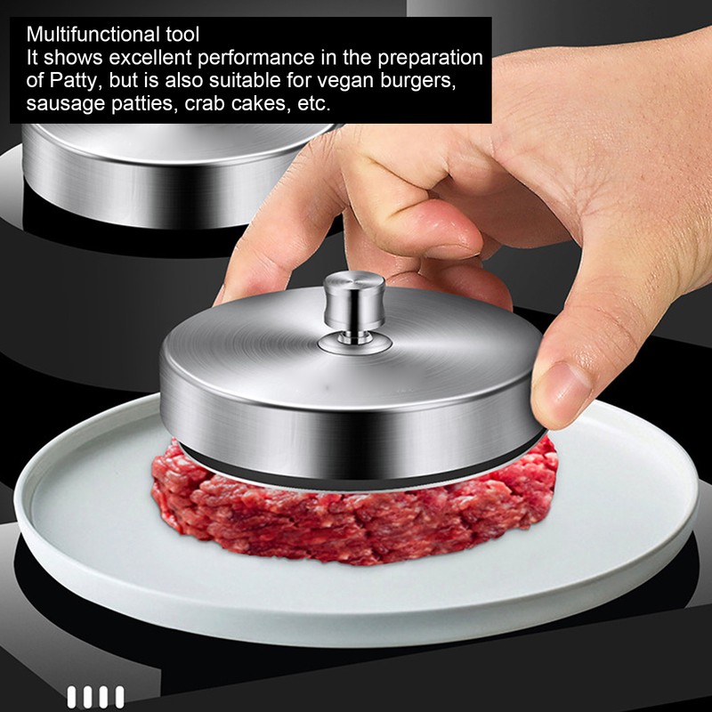 Round Burger Press 304 Stainless Steel Burger Press Hamburger Mould