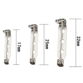 Arti-Cipes 20pcs 316 Stainless Steel Brooch Pins 17/25/32mm Total 3 Sizes Urapin Corsage Pin Parts Urapin Parts Sewing Pin Paste Pin Rotary Lock Swivel Pin Artificial Flower Pins (25MM-20pcs)