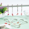 FREEBLOSS 12Pcs Shower Curtain Hooks Rings with Mushrooom Pendant Rust