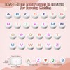 FZIIVQU 1450 Piece Letter Beads Set, 4 x 7 mm