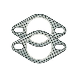 SHINTONES 2 PCS 2.5 Inch 2-Bolt Exhaust Flange Gasket Turbo/Manifold/Header Down/Dump Pipe Flange,High Temperature Graphite for Headers, Catback, Axleback,MLSG High Temp Exhaust Gasket HD: 96~116mm