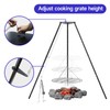 KIKIBRO Campfire Tripod Grill, Cooking Grate with Adjustable Height for