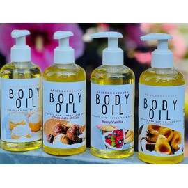 Vanilla Body Oil. After Shower Oil. Skin Hydrating Oil. Body Oil Scented. Body Oils For Women Dry Skin. (Vanilla Buttercream) (8 OUNCES, Berry Vanilla)