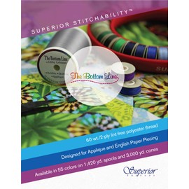 Superior Threads - The Bottom Line Polyester Sewing Thread for Quilting, Applique, and Bobbin Thread, 634 Baby Blue, 3,000 Yds.