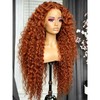 ginger orange curly synthetic wig 13x4 lace front wigs for