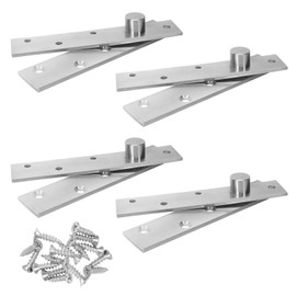 MOCKING BIRD 6 Inch Pivot Hinge for Hidden Bookcase Door, 50-60 kg (110-132 lbs) Load, Heavy Duty Stainless Steel Hinges, 360 Degree Rotation, 4 Pack
