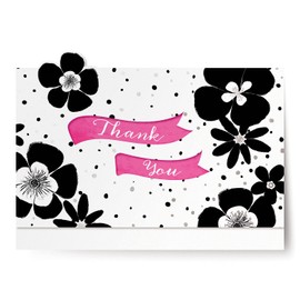 Designer Greetings Thank You Cards, Thank You So Very Much Message for Any Occasion (8 Glitter Accented Thank-You Notes and Envelopes)