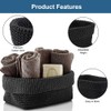 21 x 13 x 15.5 cm Wicker Basket, Black, Storage