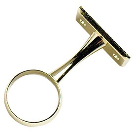 Merriway BH04416 EB Brass Plated Wardrobe Rod Rail Centre Support Bracket, 19 mm (3/4 inch)