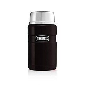 Thermos Stainless King Food Flask, Matt Black, 710 ml