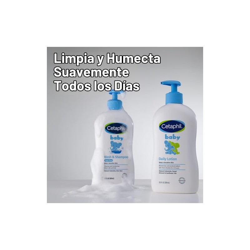 Cetaphil Baby Wash and Shampoo 399ml Organic Jabón Líquido