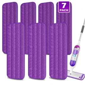 7 Count Reusable Mop Pads for Swiffer PowerMop -MEXERRIS Microfiber Wet Mops Refills PowerMop Pads Refills Machine Washable Hard Floor Mop Pads Replacement for 13''-15'' Spray Floor Mops