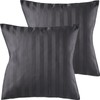 Pure Label Set of 2 Damask Mako Satin Pillowcases, Striped,