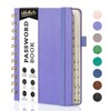 WEMATE Password Book with Alphabetical Tabs, Spiral Password Keeper Book
