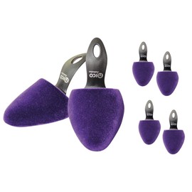 nico Shoe Tree Shoe Shaper Foam Handle Selection Contour Silver Purple Set of 3, purple