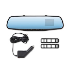 RoadCam 720p Mirror Camera, BT58361-6/2 Black Car Dash Cameras, with 2.4" LCD, G-Sensor, Loop Recording, and Park and Record Mode