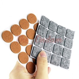 Ondam Floor Protection & Noise Reducing Felt Stickers for Chairs Round Noise-Reducing Stickers, 16-Pack 6ea