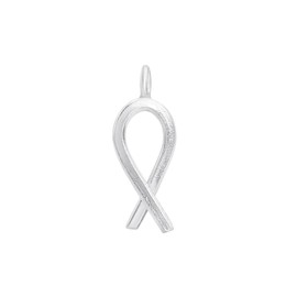 81stgeneration Hill Tribe Silver Ribbon Charm for Earrings, Smooth - Minimalist Charms for Chain Bracelets and Necklaces - Small 999 Pure Silver Pendant, Pure silver