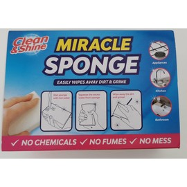 Miracle Cleaning Sponge – 12 Pack, White – Multipurpose Dirt & Grime Remover for Kitchen, Bathroom, Floors & Walls – No Chemicals, No Fumes, No Mess