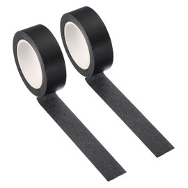 PATIKIL Holographic Washi Tape 0.59 Inch x 10.93 Yards, 2 Roll Self Adhesive Masking Sticker for DIY Art Craft Wrapping Decoration, Black