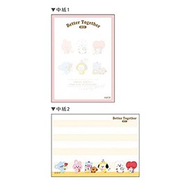 Kamio Japan 037182 BT21 Mini Memo Small Thin Line Friends