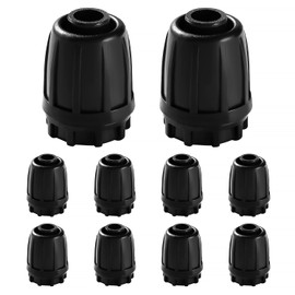 VooGenzek 10 PCS Irrigation Fittings End Plugs for 16mm Tubing, Barbed Locked End Plug Connectors, Drip Tubing Connectors, for Lawn, Farm, Garden, Black