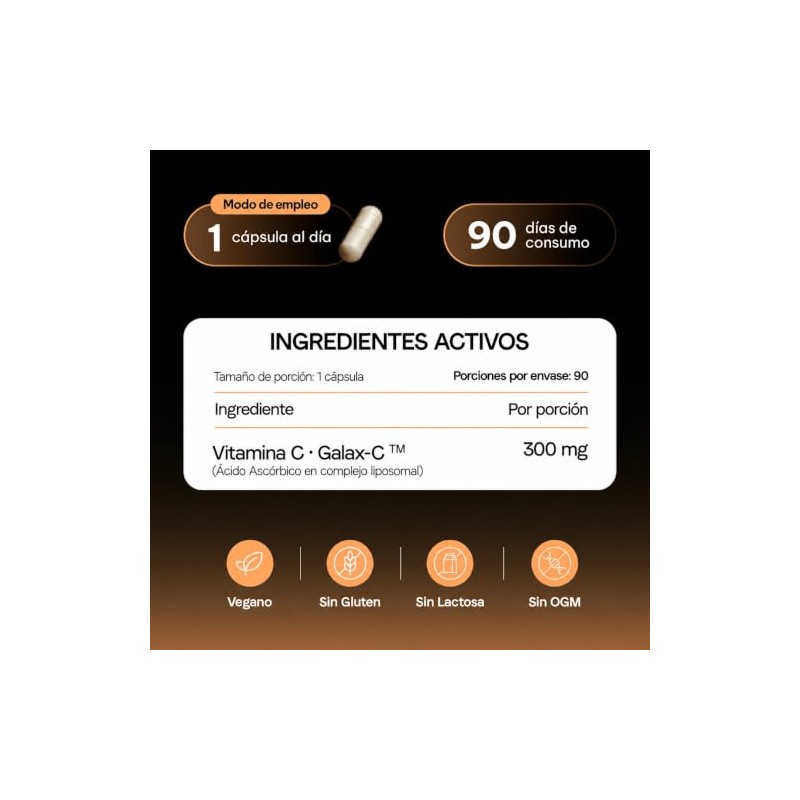 VITANNA® Vitamina C Liposomal Galax-C™ 300 mg | 3 Meses