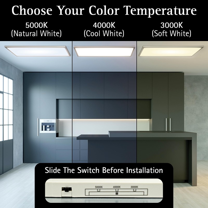 Ultralux 1x4 ft Surface Mount Ceiling Light Panel – Slim,