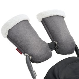 Momcozy Stroller Gloves Warmmuffs | Universal Winter Anti-Freeze Stroller Mittens | Winter Handmuff Stroller Accessories | Ultra-Plush,Weather-Proof | Foldable Adjustable | Shopping Golf Pet Cart