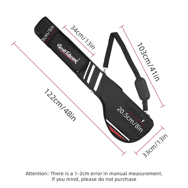 Scott Edward Portable Golf Sunday Carry Bag, Lightweight Waterproof Pencil