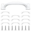 Mormchlots 12Pcs 98mm/3.86" White Metal Gate Retro Cabinet Handles, 3.86"