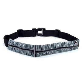 DALO Running Pouch, Non-Shaking, Waist Bag, Large Capacity, Lightweight, Waterproof, 2 Pockets, Smartphone Holder, Body Bag, Unisex, Jogging, Climbing, Sports, Black