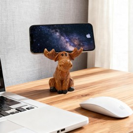 Moose Eyeglass Holder Stand, Cute Phone Stand For Desk, Key Holder