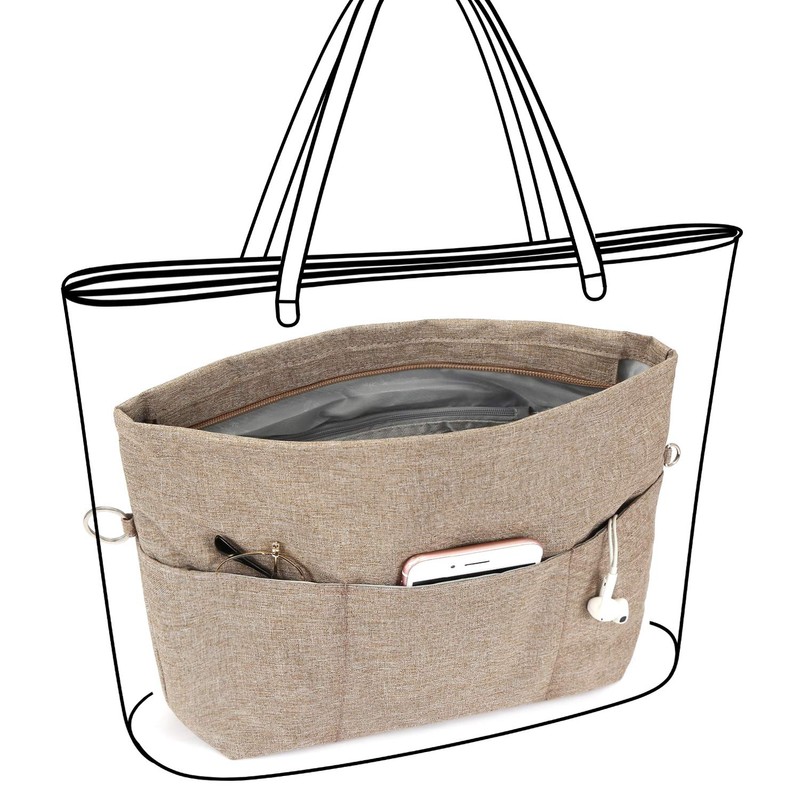 VANCORE Purse Bag Organizer Insert with 13 Pockets, Handbag and