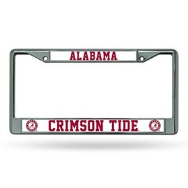Rico Alabama Crimson Tide Metal Chrome License Plate Tag Frame Football