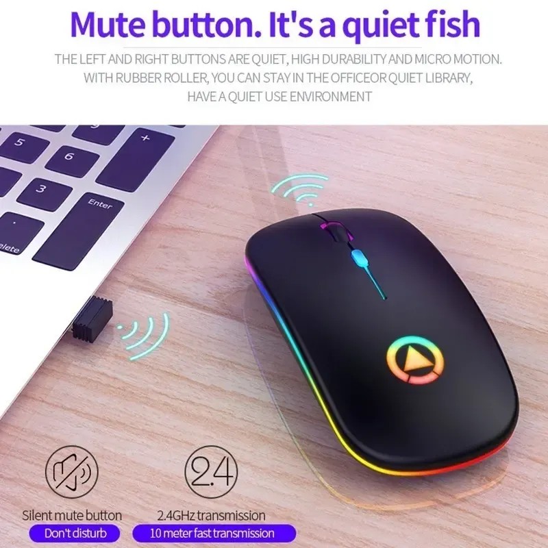 Mouse gamer de juego inalámbrico Yindiao Inalámbrico con USB A2