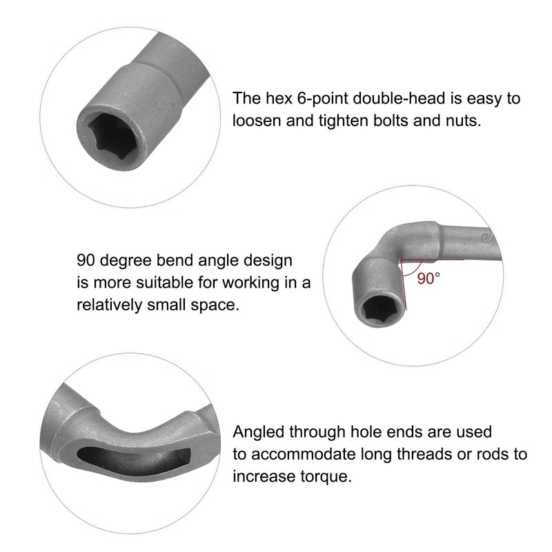 QUARKZMAN L-shaped angle wrench, 7 mm, CR-V double sided metric