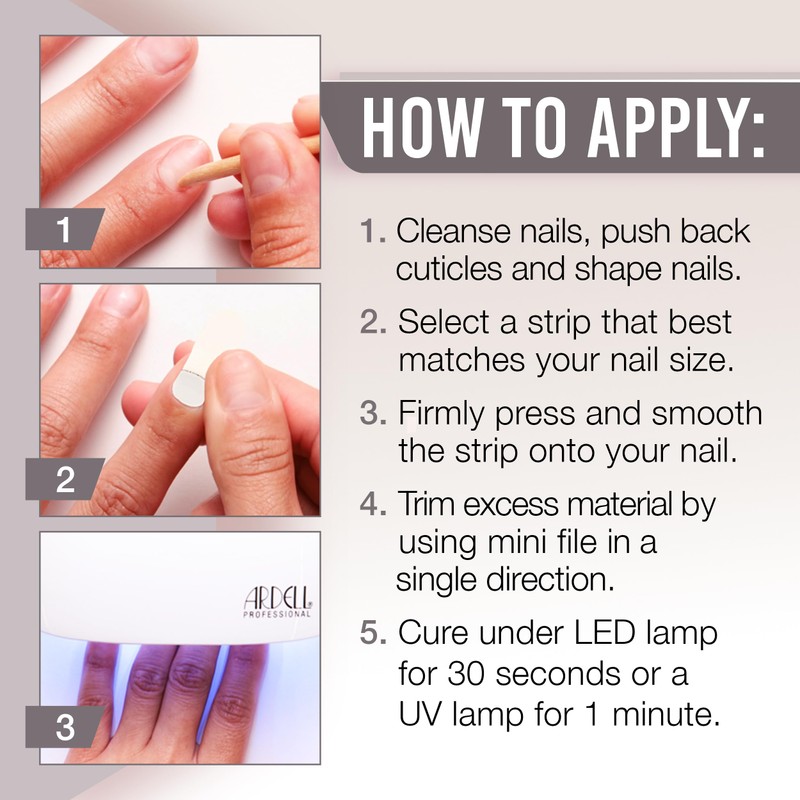 Ardell Nail Addict Gel Nail Strips - Honey Mooning, Cures