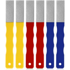 Honoson 6 Pcs Diamond Sharpening Hones Sets Color Coded Diamond Sharpening Stones Tools Flat Hand File Knife Set for Hunting, Outdoor