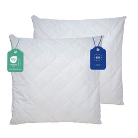 livessa Kopfkissen/Kissen 80x80 (2er Set) - Schlafkissen, Bettkissen, Pillow, waschbar, Ultra weich, atmungsaktiv, Hypoallergen, Obermaterial: Mikrofasergewebe, Innenmaterial: Hohlfaser…