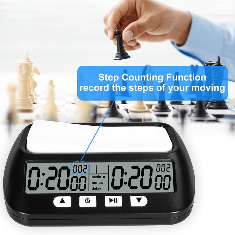 ​​USHOP Professional Digital Chess Clock, Chess Timer with Digital Multifunctional
