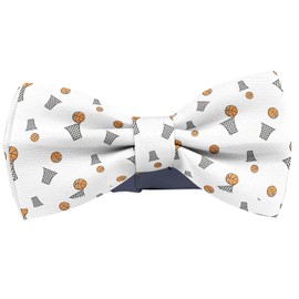 KAWAMOUSE Adjustable Pre-tied bow tie for Men (Basketball Sport Pattern) Elegant Cute Bowties for Dogs Cats Pets