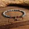 Natural Larvikite Tibetan Beads Healing Meditation Bracelet Reiki Energy Chakra