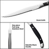 Alata Bakelite Black 8-Piece Steak Knives Set, Stainless Steel Steak