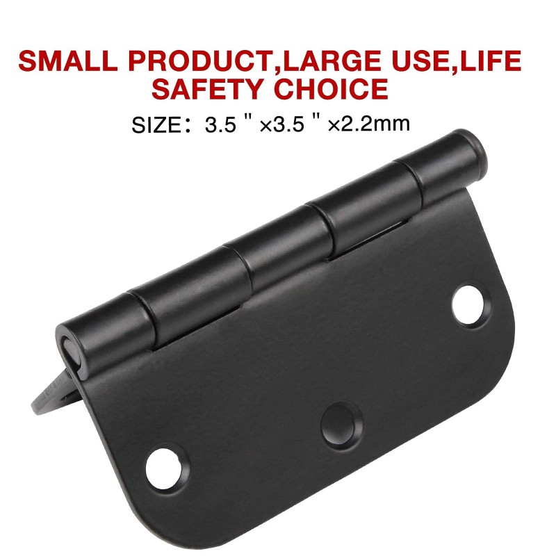 TDCHINGES 30 Pack Matte Black 3.5 Inch Door Hinges with