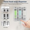 3 Chamber Shampoo Dispenser with Clear Window, Refillable Soap Dispenser