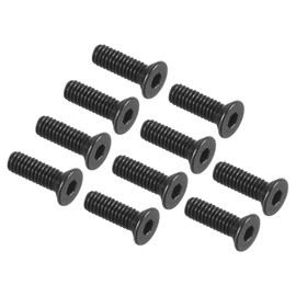 QUARKZMAN M2.5 x 8 mm Hex Socket Flat Head Countersunk Screws x 50pcs 10.9 Alloy Steel Socket Head Cap Screws for Machinery and Furniture, [Black]