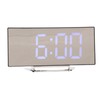 Mirror Digital Alarm Clock Temperature Display LED Curved Mirror Digital