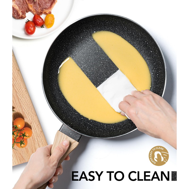 MICHELANGELO Non Stick Frying Pans - 8"+9.5"+11" Nonstick Frying Pan